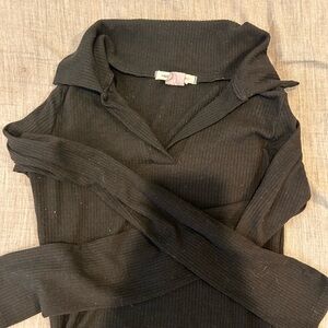 Black collared long sleeve